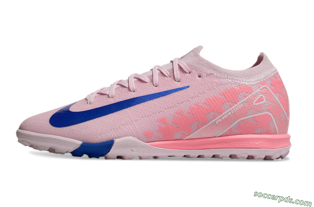 Nike Air Zoom Mercurial Vapor 16 Elite TF Low-Tops Football Shoes - Pink/Blue/White 2