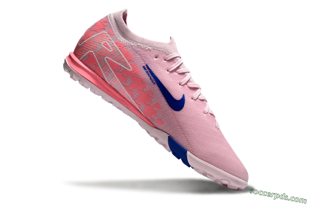 Nike Air Zoom Mercurial Vapor 16 Elite TF Low-Tops Football Shoes - Pink/Blue/White 4