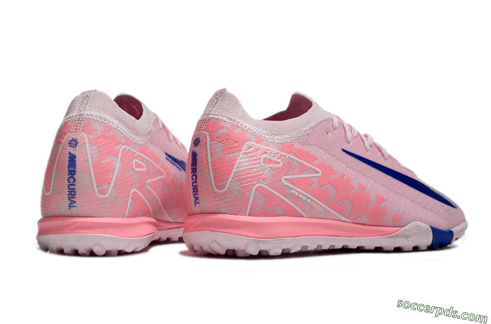 Nike Air Zoom Mercurial Vapor 16 Elite TF Low-Tops Football Shoes - Pink/Blue/White 6