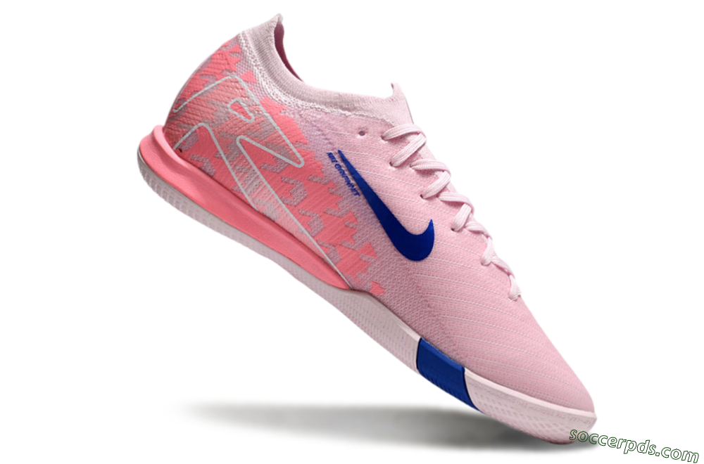Nike Air Zoom Mercurial Vapor 16 Elite IC Low-Tops Football Shoes - Pink/Blue/White 4