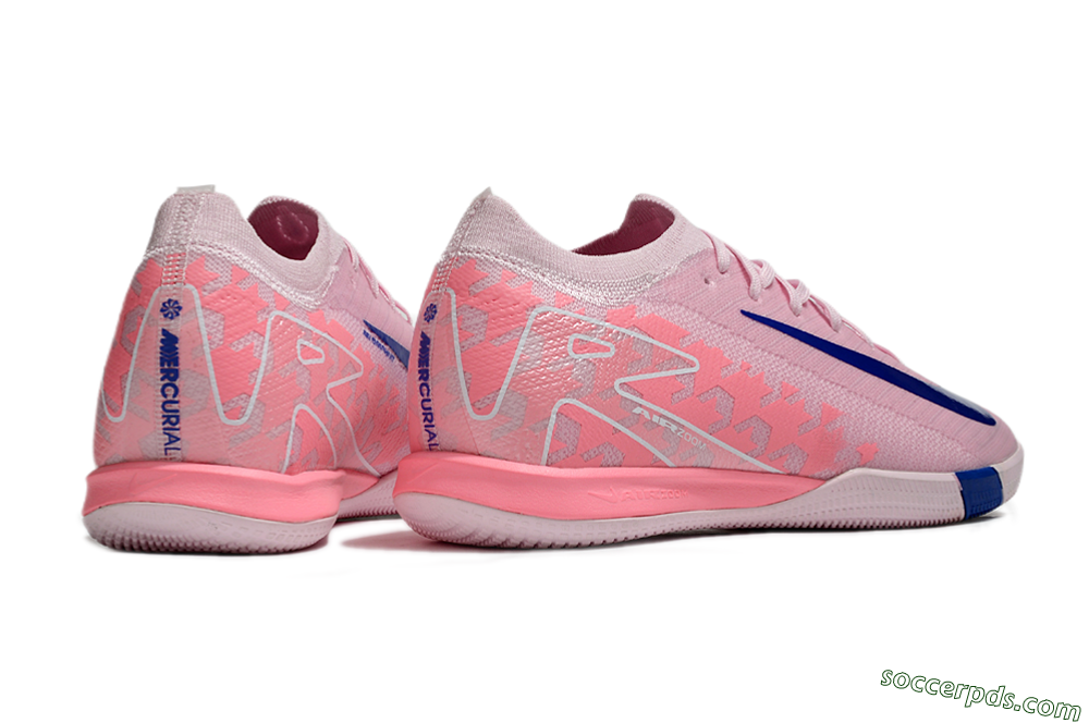 Nike Air Zoom Mercurial Vapor 16 Elite IC Low-Tops Football Shoes - Pink/Blue/White 6