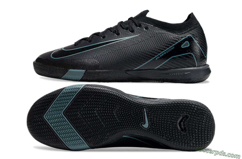 Nike Air Zoom Mercurial Vapor 16 Elite IC Low-Tops Football Shoes - Black/Blue/White 0