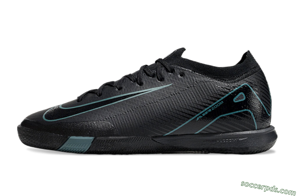 Nike Air Zoom Mercurial Vapor 16 Elite IC Low-Tops Football Shoes - Black/Blue/White 2