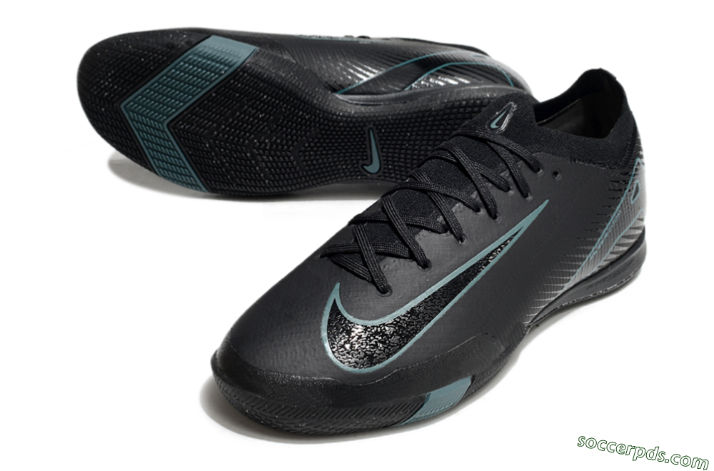 Nike Air Zoom Mercurial Vapor 16 Elite IC Low-Tops Football Shoes - Black/Blue/White 3
