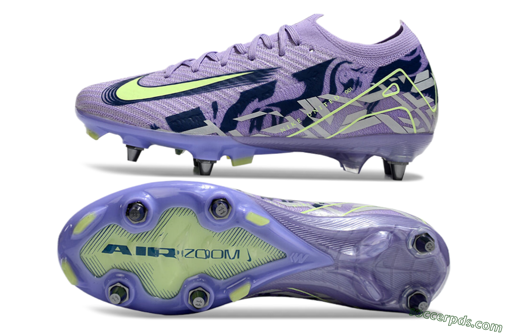 Nike Air Zoom Mercurial Vapor 16 Elite SG Low-Tops Football Boots - Purple/Yellow/White 0