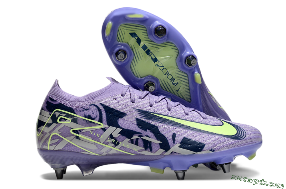 Nike Air Zoom Mercurial Vapor 16 Elite SG Low-Tops Football Boots - Purple/Yellow/White 1