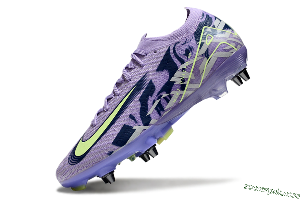 Nike Air Zoom Mercurial Vapor 16 Elite SG Low-Tops Football Boots - Purple/Yellow/White 5