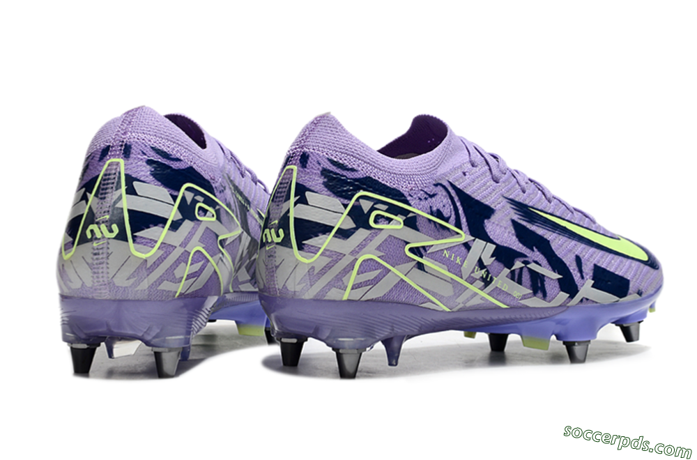 Nike Air Zoom Mercurial Vapor 16 Elite SG Low-Tops Football Boots - Purple/Yellow/White 6