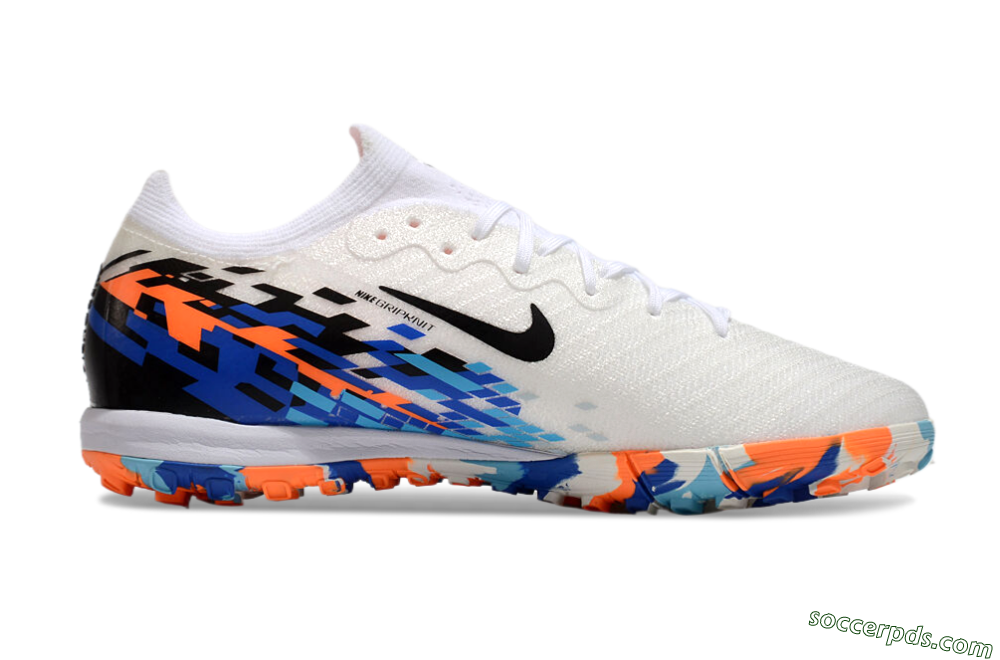 Nike Air Zoom Mercurial Vapor 16 Elite TF Low-Tops Football Shoes - White/Blue/Orange 7