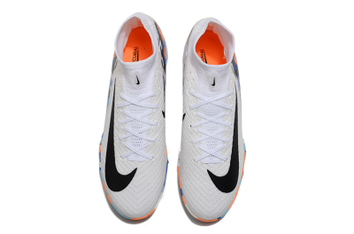 Nike Air Zoom Mercurial Superfly 10 Elite TF High-Tops Football Shoes - White/Blue/Orange
