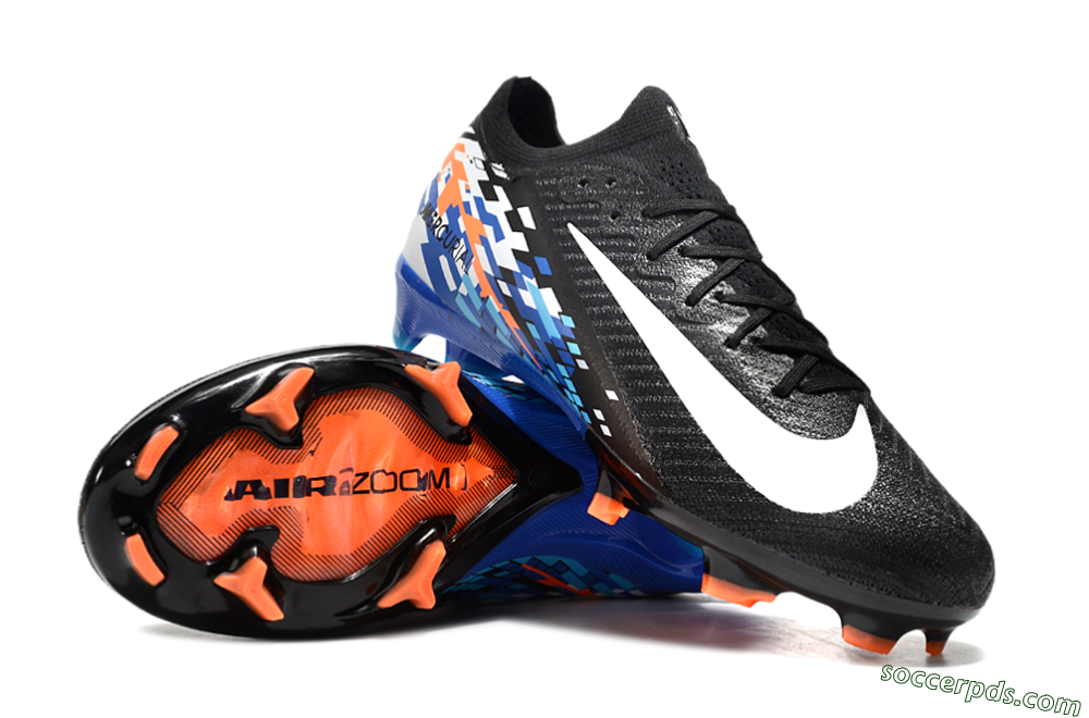 Nike Air Zoom Mercurial Vapor 16 Elite FG Low-Tops Football Boots - Black/Blue/Orange 3