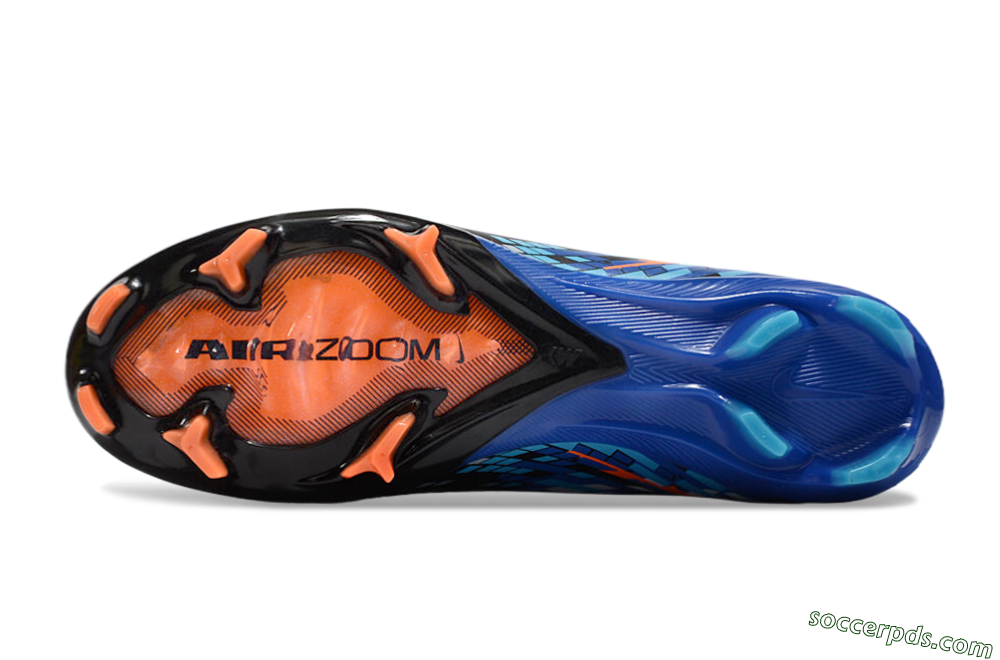 Nike Air Zoom Mercurial Vapor 16 Elite FG Low-Tops Football Boots - Black/Blue/Orange 6