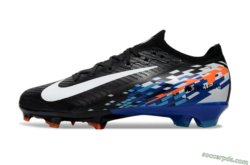 Nike Air Zoom Mercurial Vapor 16 Elite FG Low-Tops Football Boots - Black/Blue/Orange 2