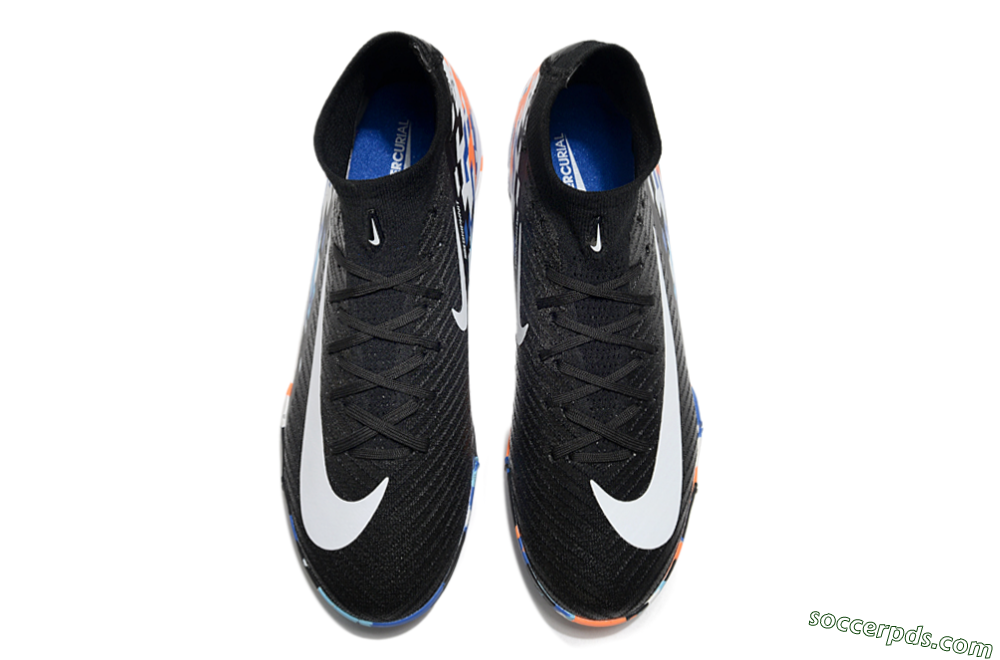 Nike Air Zoom Mercurial Superfly 10 Elite TF High-Tops Football Shoes - Black/Blue/Orange 4