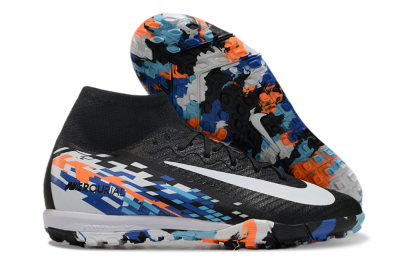 Nike Air Zoom Mercurial Superfly 10 Elite TF High-Tops Football Shoes - Black/Blue/Orange