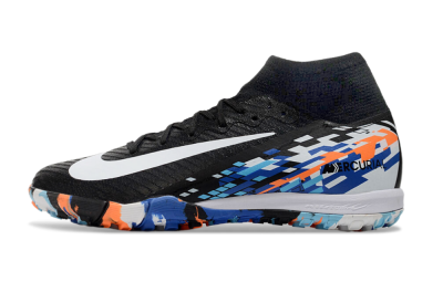 Nike Air Zoom Mercurial Superfly 10 Elite TF High-Tops Football Shoes - Black/Blue/Orange
