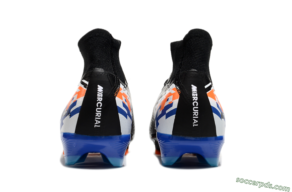 Nike Air Zoom Mercurial Superfly 10 Elite FG High-Tops Football Boots - Black/Blue/Orange 5