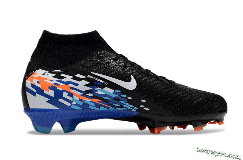 Nike Air Zoom Mercurial Superfly 10 Elite FG High-Tops Football Boots - Black/Blue/Orange 7