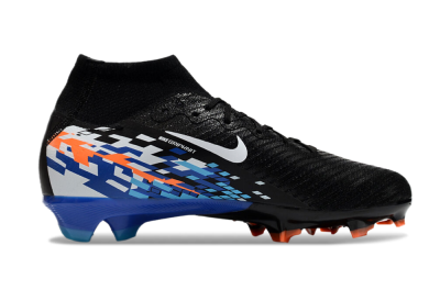 Nike Air Zoom Mercurial Superfly 10 Elite FG High-Tops Football Boots - Black/Blue/Orange