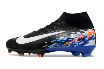 Nike Air Zoom Mercurial Superfly 10 Elite FG High-Tops Football Boots - Black/Blue/Orange