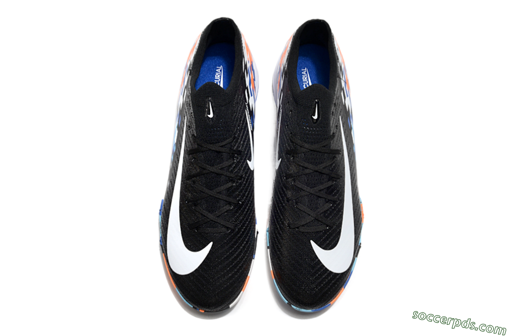 Nike Air Zoom Mercurial Vapor 16 Elite TF Low-Tops Football Shoes - Black/Blue/Orange 4