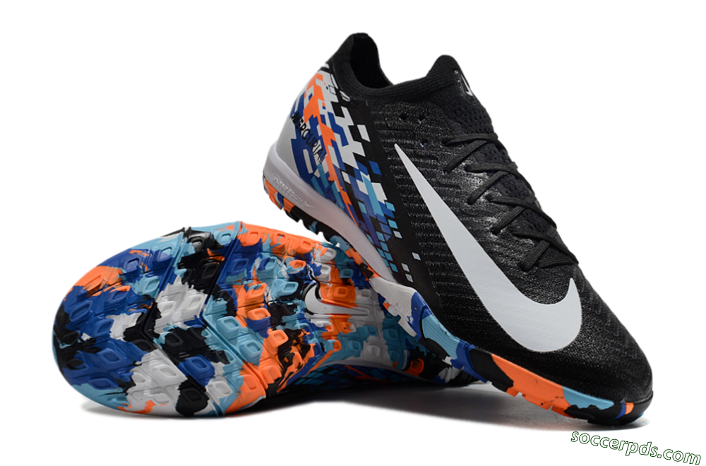 Nike Air Zoom Mercurial Vapor 16 Elite TF Low-Tops Football Shoes - Black/Blue/Orange 3