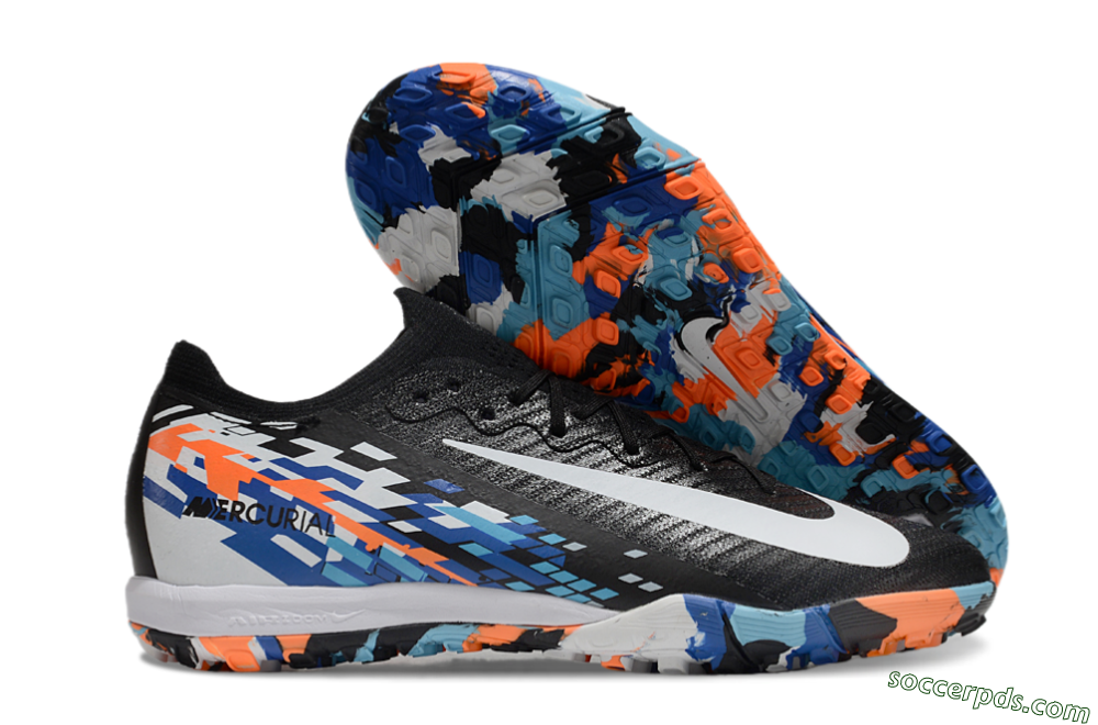 Nike Air Zoom Mercurial Vapor 16 Elite TF Low-Tops Football Shoes - Black/Blue/Orange 1