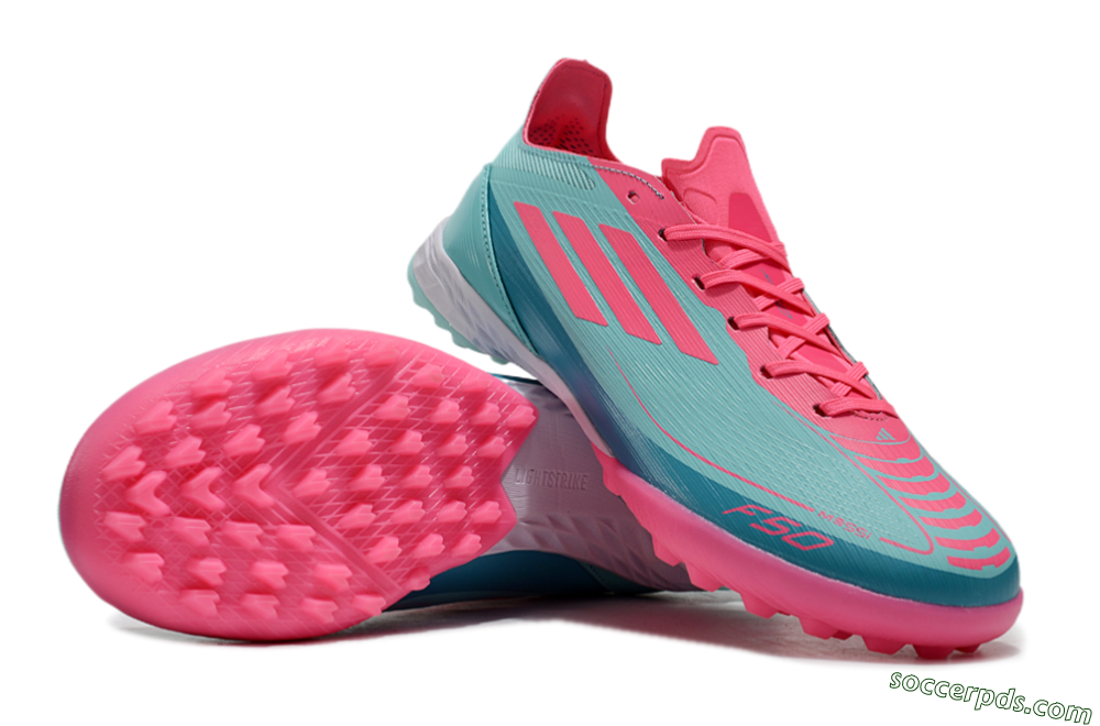 Adidas F50 Elite TF Low-Tops Football Shoes - Jade/Pink/White 3