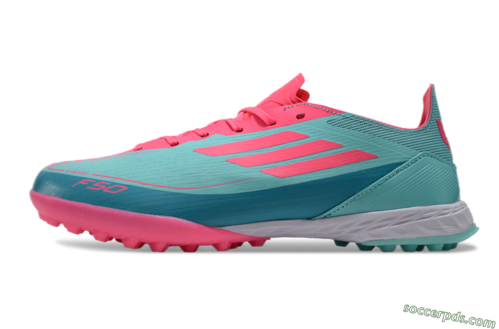 Adidas F50 Elite TF Low-Tops Football Shoes - Jade/Pink/White 2