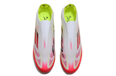 Adidas F50+ Elite Lightstrike Pro Laceless FG Low-Tops Football Boots - White/Red/Yellow