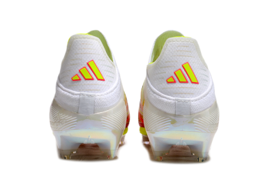 Adidas F50+ Elite Lightstrike Pro Laceless FG Low-Tops Football Boots - White/Red/Yellow