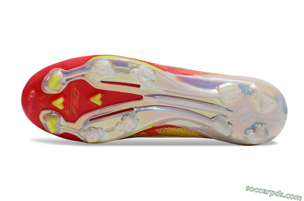 Adidas F50+ Elite Lightstrike Pro Laceless FG Low-Tops Football Boots - White/Red/Yellow 6