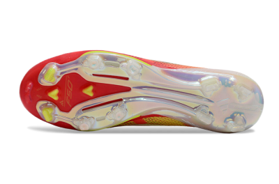 Adidas F50+ Elite Lightstrike Pro Laceless FG Low-Tops Football Boots - White/Red/Yellow