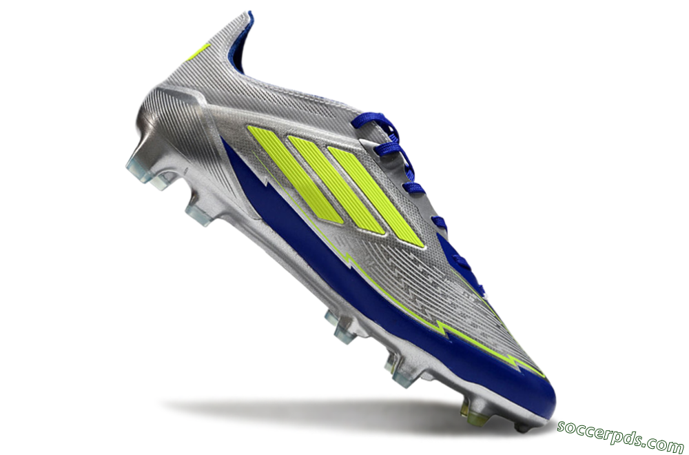 Messi x Adidas F50 Elite FG Low-Tops Football Boots - Silver/Yellow/Blue 4