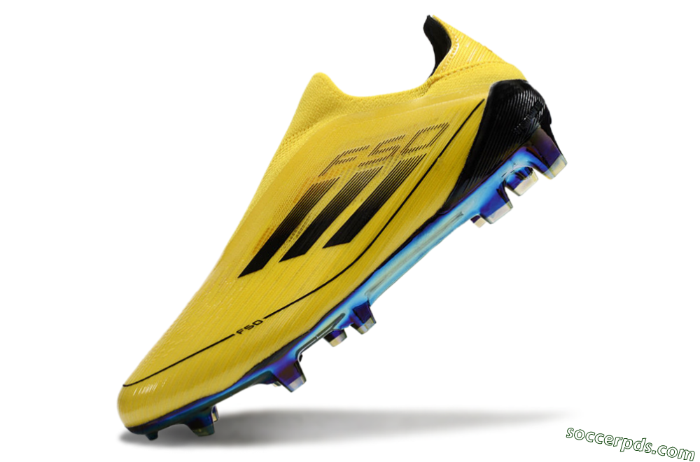 Adidas F50 Elite Laceless FG Low-Tops Football Boots - Yellow/Black/Gold 5