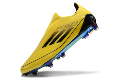 Adidas F50 Elite Laceless FG Low-Tops Football Boots - Yellow/Black/Gold