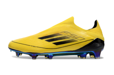 Adidas F50 Elite Laceless FG Low-Tops Football Boots - Yellow/Black/Gold