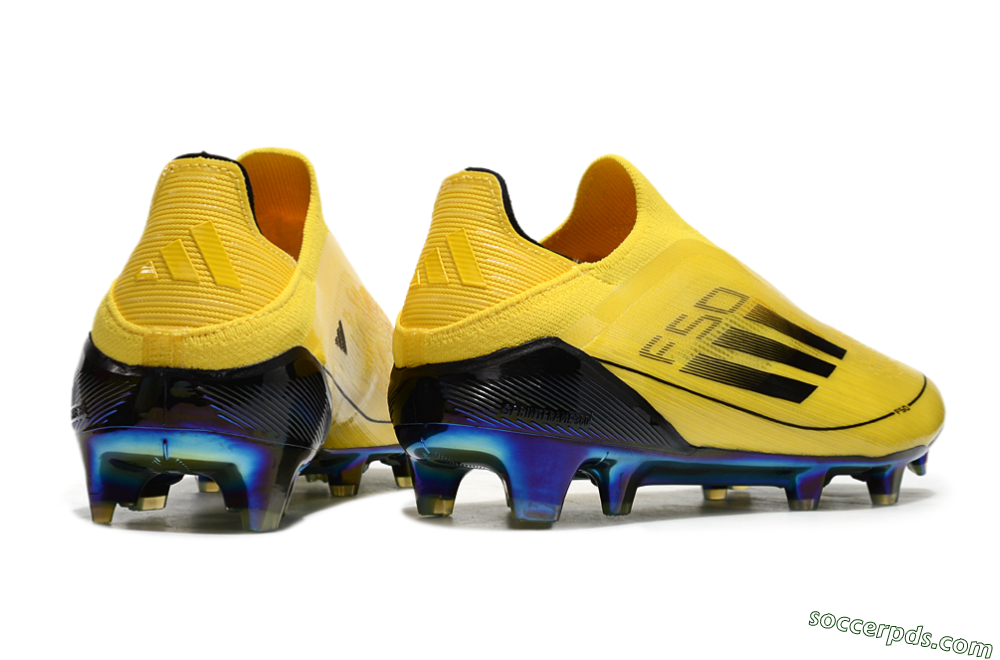 Adidas F50 Elite Laceless FG Low-Tops Football Boots - Yellow/Black/Gold 6