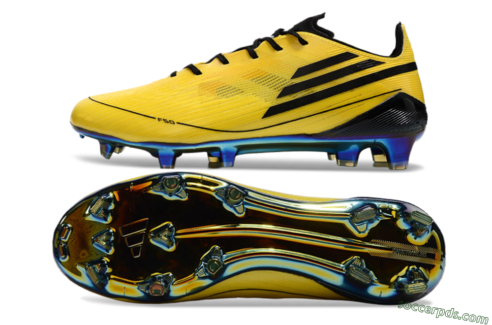 Adidas F50 Elite FG Low-Tops Football Boots - Yellow/Black/Gold 0