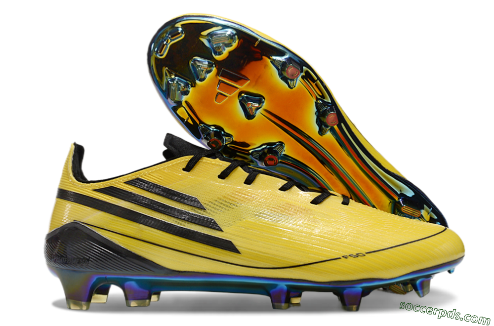 Adidas F50 Elite FG Low-Tops Football Boots - Yellow/Black/Gold 1