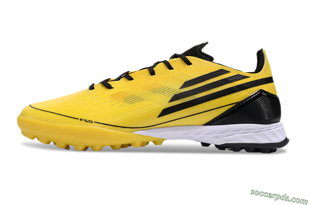 Adidas F50 Pro TF Low-Tops Football Shoes - Yellow/Black/White 2