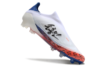 Adidas F50 Elite Laceless FG Low-Tops Football Boots - White/Red/Blue