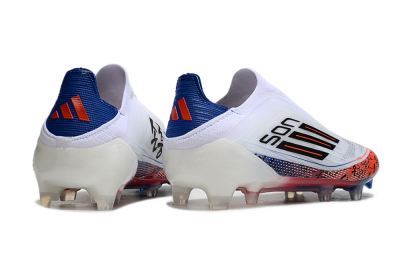 Adidas F50 Elite Laceless FG Low-Tops Football Boots - White/Red/Blue