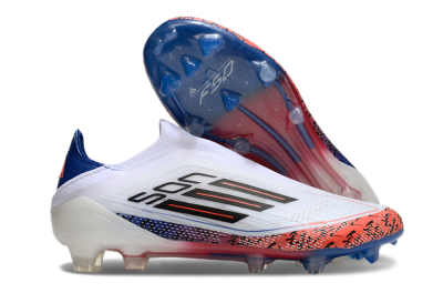 Adidas F50 Elite Laceless FG Low-Tops Football Boots - White/Red/Blue