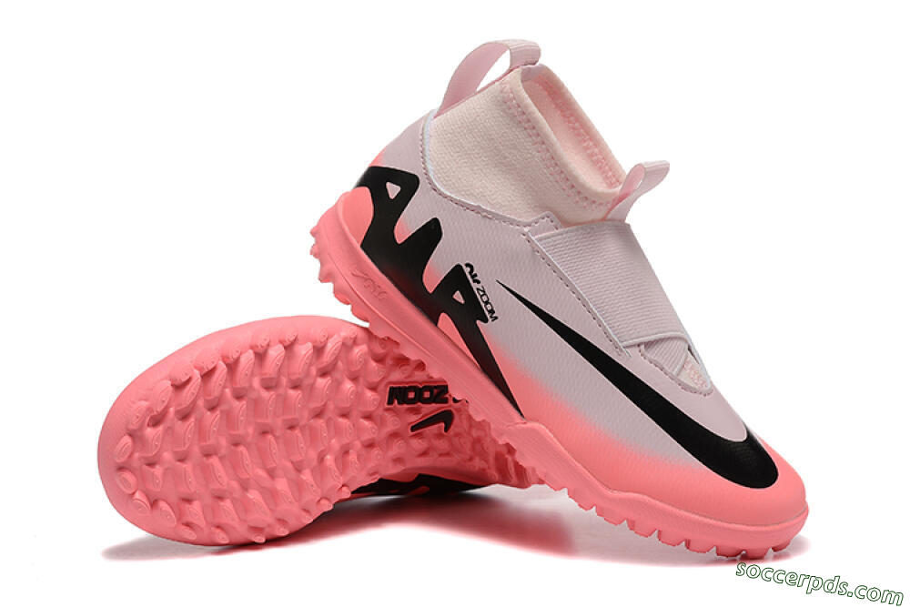 Nike Air Zoom Mercurial Superfly 9 Elite TF High-Tops Football Shoes - Pink/Black 4