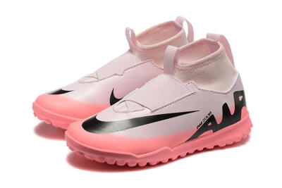 Nike Air Zoom Mercurial Superfly 9 Elite TF High-Tops Football Shoes - Pink/Black