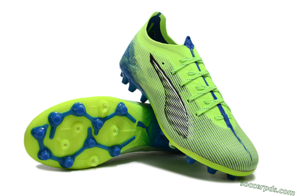 Puma Ultra 5 Ultimate FG Low-Tops Football Boots - Yellow/Black/Blue 3