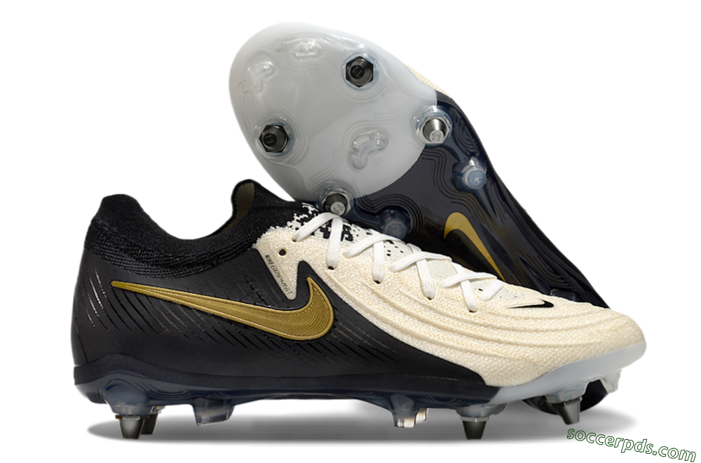 Nike Phantom Luna Elite SG Low-Tops Football Boots - Beige/Black/Gold 1