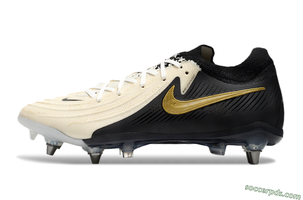 Nike Phantom Luna Elite SG Low-Tops Football Boots - Beige/Black/Gold 2
