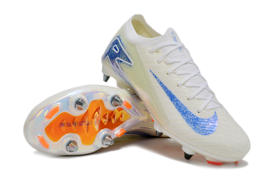 Nike Air Zoom Mercurial Vapor 16 Elite SG Low-Tops Football Boots - Beige/Blue/White